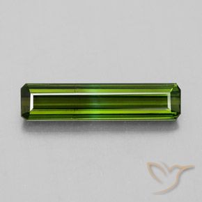 1.20ct Natural Dark Green Tourmaline, Emerald Cut, VS-SI