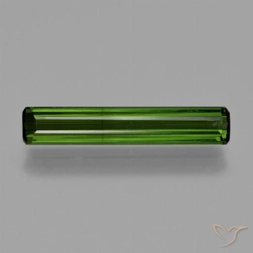 1.66ct Natural Dark Green Tourmaline, Emerald Cut, SI