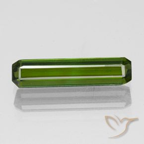 1.45ct Natural Dark Green Tourmaline, Emerald Cut, VVS-VS