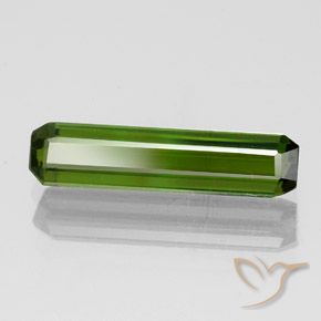1.45 ct Green Tourmaline Stone, Natural Tourmaline in Octagon Facet Shape for Sale