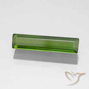 1.24 ct Green Tourmaline Stone, Natural Tourmaline in Octagon Facet Shape for Sale