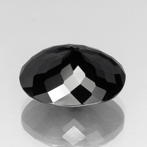 Tourmaline Gemstone in 19.4 x 16 mm Size for Sale, Tourmaline Stone in Black Color