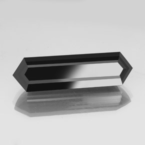 45.45 ct Black Tourmaline Stone, Natural Tourmaline in Hexagon Cut Shape for Sale