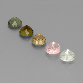 Tourmaline Gemstone in 5 mm (calibrated) Size for Sale, Tourmaline Stone in Multicolor Color