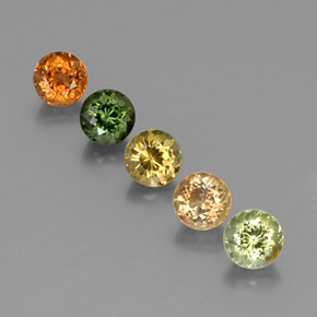 2.97 ct Multicolor Tourmaline Gemstone, Tourmaline Gem in Round Facet Shape for Sale.