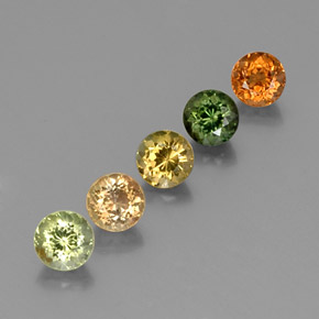 2.97 ct Multicolor Tourmaline Stone, Natural Tourmaline in Round Facet Shape for Sale