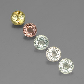 2.22 ct Multicolor Tourmaline Gemstone, Tourmaline Gem in Round Facet Shape for Sale.