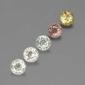 2.22 ct Multicolor Tourmaline Stone, Natural Tourmaline in Round Facet Shape for Sale