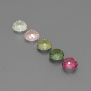 Tourmaline Gemstone in 4.7 mm Size for Sale, Tourmaline Stone in Multicolor Color