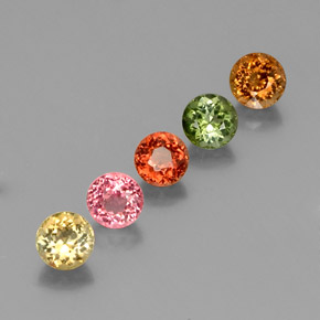 2.90 ct Multicolor Tourmaline Stone, Natural Tourmaline in Round Facet Shape for Sale