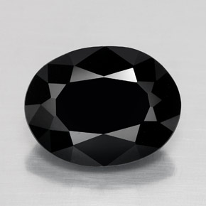 4.48 ct Black Tourmaline Gemstone, Tourmaline Gem in Oval Facet Shape for Sale.