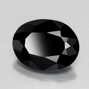 4.48 ct Black Tourmaline Stone, Natural Tourmaline in Oval Facet Shape for Sale