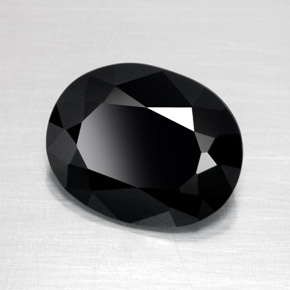 2.82 ct Black Tourmaline Stone, Natural Tourmaline in Oval Facet Shape for Sale