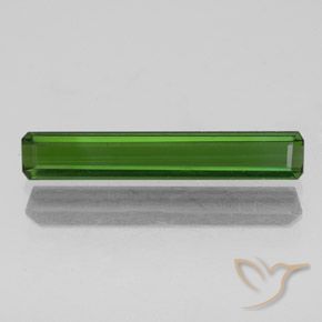 1.37ct Natural Deep Green Tourmaline, Emerald Cut, VVS-VS