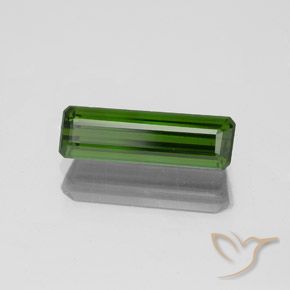 1.35 ct Green Tourmaline Stone, Natural Tourmaline in Octagon Facet Shape for Sale