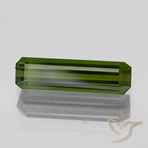 1.34 ct Green Tourmaline Stone, Natural Tourmaline in Octagon Facet Shape for Sale