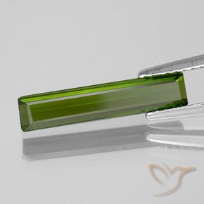 1.64 ct Green Tourmaline Stone, Natural Tourmaline in Octagon Facet Shape for Sale