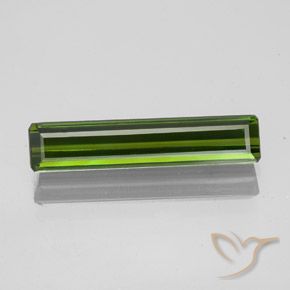 17 x 3,7mm octagonschliff grüner Turmalin aus Mosambik, Gewicht von 1,73 ct, natürlicher Edelstein in VS Reinheit, 1 Stück octagonschliff Turmalin - Farbe: Tiefgrün, Mohs-Härte von 7 - 7,5 Geeignet für den täglichen Gebrauch im Schmuck, Waage Sternzeichen, Photo A