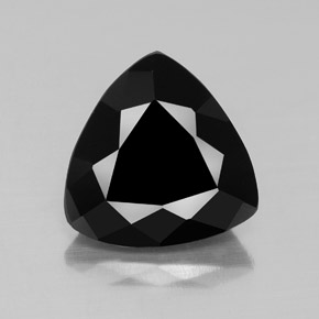 4.49 ct Black Tourmaline Gemstone, Tourmaline Gem in Trillion Facet Shape for Sale.
