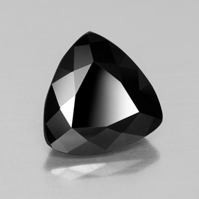 4.49 ct Black Tourmaline Stone, Natural Tourmaline in Trillion Facet Shape for Sale