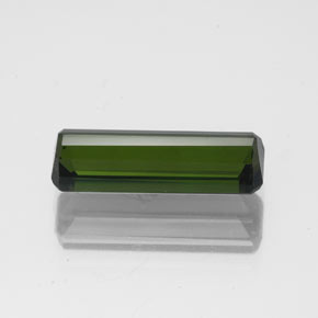 Tourmaline Gemstone in 12.4 x 4.2 mm Size for Sale, Tourmaline Stone in Dark Earthy Green Color