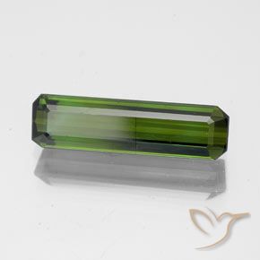 1.71 ct Green Tourmaline Stone, Natural Tourmaline in Octagon Facet Shape for Sale