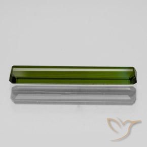Tourmaline Gemstone in 19.3 x 3.3 mm Size for Sale, Tourmaline Stone in Dark Green Color