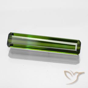 1.96 ct Green Tourmaline Stone, Natural Tourmaline in Octagon Facet Shape for Sale