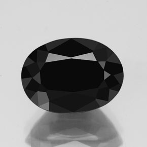 3.69 ct Black Tourmaline Gemstone, Tourmaline Gem in Oval Facet Shape for Sale.