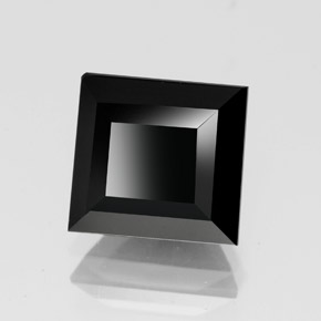 3.31 ct Black Tourmaline Gemstone, Tourmaline Gem in Square Facet Shape for Sale.