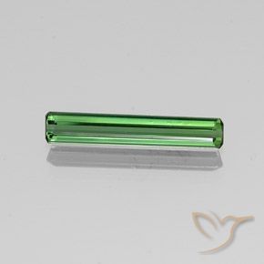 1.38ct Natural Medium Green Tourmaline, Emerald Cut, VS-SI