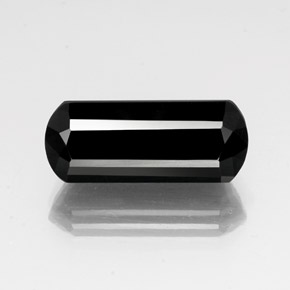 13.07 ct Black Tourmaline Gemstone, Tourmaline Gem in Barrel Shape for Sale.