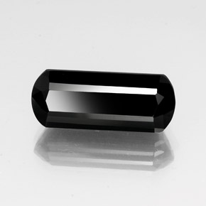 13.07 ct Black Tourmaline Stone, Natural Tourmaline in Barrel Shape for Sale