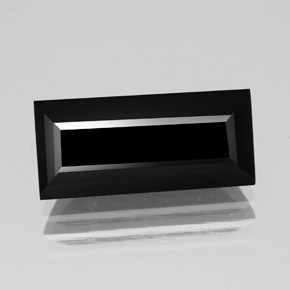 5.06 ct Black Tourmaline Gemstone, Tourmaline Gem in Baguette Facet Shape for Sale.