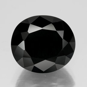 10.02 ct Black Tourmaline Gemstone, Tourmaline Gem in Oval Facet Shape for Sale.