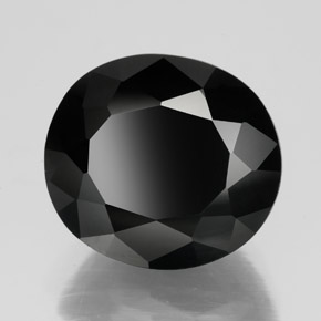 10.02 ct Black Tourmaline Stone, Natural Tourmaline in Oval Facet Shape for Sale