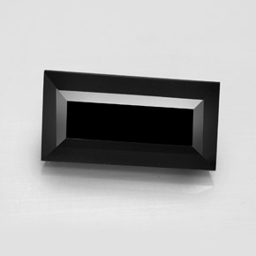 7.99 ct Black Tourmaline Gemstone, Tourmaline Gem in Baguette Facet Shape for Sale.
