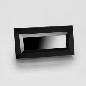 7.99 ct Black Tourmaline Stone, Natural Tourmaline in Baguette Facet Shape for Sale