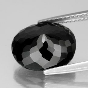 Tourmaline Gemstone in 12.8 x 11 mm Size for Sale, Tourmaline Stone in Black Color