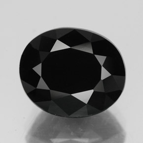 4.50 ct Black Tourmaline Gemstone, Tourmaline Gem in Oval Facet Shape for Sale.