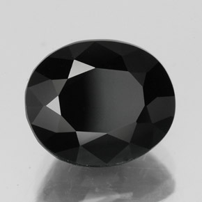 4.50 ct Black Tourmaline Stone, Natural Tourmaline in Oval Facet Shape for Sale