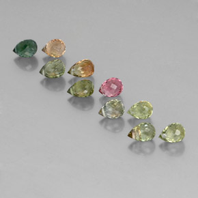 Tourmaline Gemstones in 5.6 x 3.8 mm Size for Sale, Tourmaline Stones in Multicolor Color