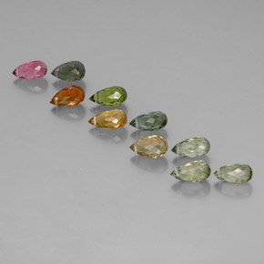 Tourmaline Gemstones in 7.1 x 3.8 mm Size for Sale, Tourmaline Stones in Multicolor Color