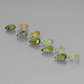Multicolor Tourmaline Gem - 0.4ct Briolette with Hole (ID: 352906)