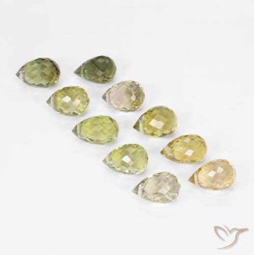 6.53ctw Natural Multicolor Tourmaline, Briolette, VS-SI