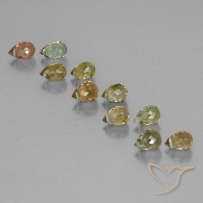 Tourmaline Gemstones in 5.4 x 5 mm Size for Sale, Tourmaline Stones in Multicolor Color