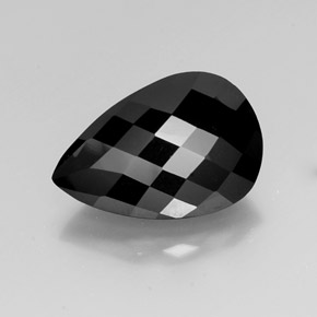 16.6ct Pear Checkerboard Black Tourmaline Gem for sale 16.6ct Pear Checkerboard Black Tourmaline Gem (ID: 362164)