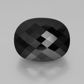 Negro Turmalina Gema - 52.6ct Forma de Tablero de Ajedrez Óvalo (ID: 362480)