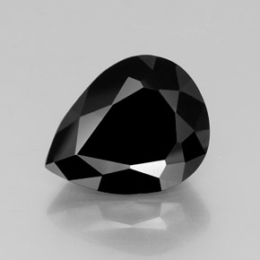 17.04 ct Black Tourmaline Gemstone, Tourmaline Gem in Pear Facet Shape for Sale.