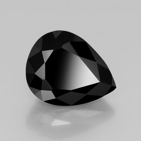 17.04 ct Black Tourmaline Stone, Natural Tourmaline in Pear Facet Shape for Sale
